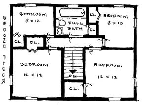 Upper Level Floor Plan.